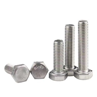 Hexbolt en moer van roestvrij staal DIN933 SS304 A2-70 M6 M8 M10 M12 M16 voor de algemene industrie