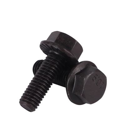 Klasse 4.8/8.8/10.9 DIN Standard Hex Head Flange Bolts en moeren in zwarte afwerking