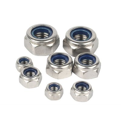 DIN982 Zinkgeplatte hex nylon insert slotnoot ISO7040 Klasse 4.8/6.8/8.8 voor de industrie