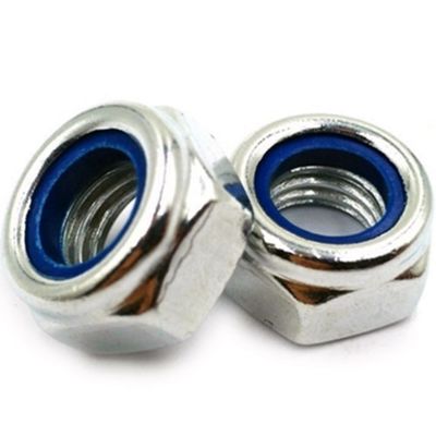 DIN982 Zinkgeplatte hex nylon insert slotnoot ISO7040 Klasse 4.8/6.8/8.8 voor de industrie