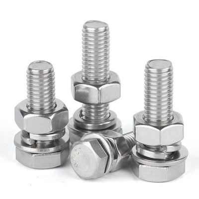 M36 Din933 Din934 Roestvrij staal Hexbout en Noot Set met Wit Zink.Geel Zink. HDG