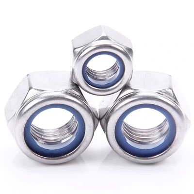 Direct zink geel-chromeerde beklede DIN982 Hexagon Back Nuts met Nylon zelfvergrendelende noten