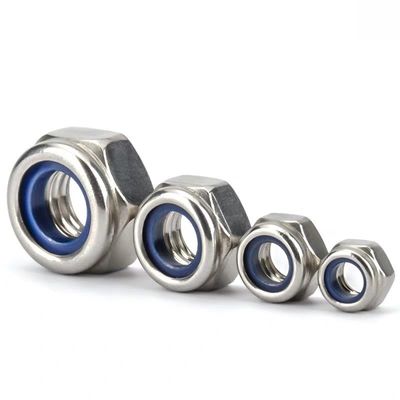 Direct zink geel-chromeerde beklede DIN982 Hexagon Back Nuts met Nylon zelfvergrendelende noten
