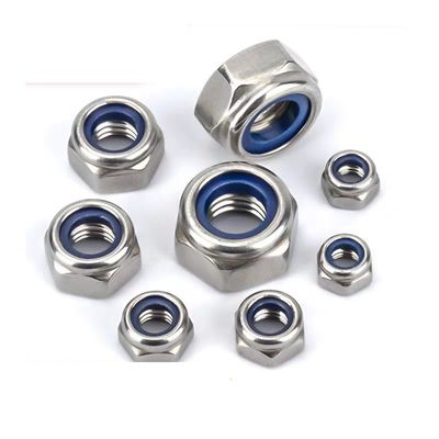 Direct zink geel-chromeerde beklede DIN982 Hexagon Back Nuts met Nylon zelfvergrendelende noten