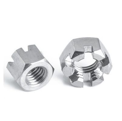 Automobiele industrie Hex Castle Slotted Nuts met 304 roestvrij gelaagd