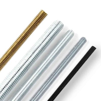 Messing koolstofroestvrij staal 304 316 A2 A4 Gr 4.8 8.8 Gewoon zwart Zinkgeplat HDG DIN975 DIN976 Gedrukt staaf M4-M48