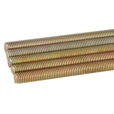 Messing koolstofroestvrij staal 304 316 A2 A4 Gr 4.8 8.8 Gewoon zwart Zinkgeplat HDG DIN975 DIN976 Gedrukt staaf M4-M48