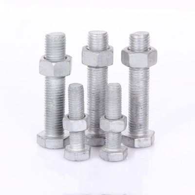 DIN Standard Hebei Fastener HDG Hot Dip Galvanized Hex Bolt en Nut met Geel Zink