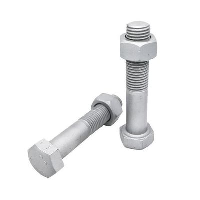 DIN Standard Hebei Fastener HDG Hot Dip Galvanized Hex Bolt en Nut met Geel Zink