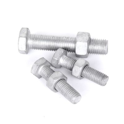 DIN Standard Hebei Fastener HDG Hot Dip Galvanized Hex Bolt en Nut met Geel Zink