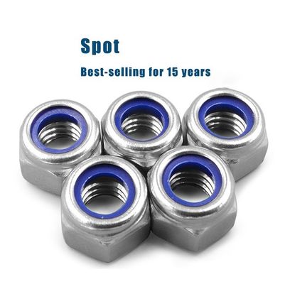 Hoge hoeveelheid Din 985 Hexagon Hex Black Nylon Lock Nut met metrisch meetsysteem