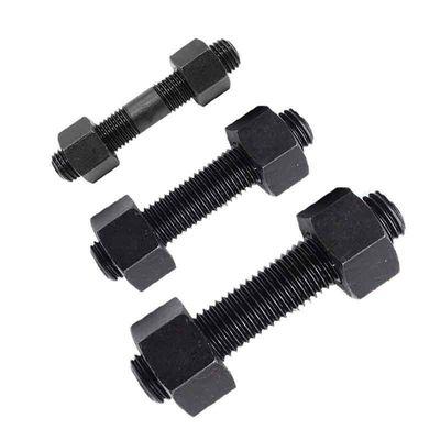 Zwart afgewerkte koolstofstaal ASTM A193 Gr B7 High Tensile Strength Stud Bar Bolt Met A194 2H