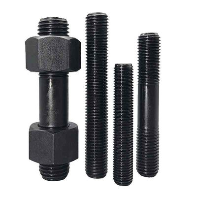 Zwart afgewerkte koolstofstaal ASTM A193 Gr B7 High Tensile Strength Stud Bar Bolt Met A194 2H