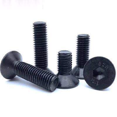 Zwarte hoge sterkte graad 10.9 Hexagon Socket Countersunk Head Bolt DIN 7991 M2-M100