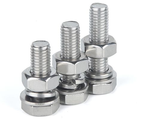 Hardware roestvrijstalen bouten moeren DIN933 met gewoon zink en kwaliteit SUS304