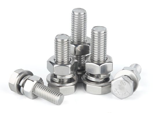 Hardware roestvrijstalen bouten moeren DIN933 met gewoon zink en kwaliteit SUS304