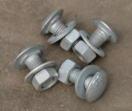 Warm gedompeld gegalvaniseerd ronde hoofdbeveiligingsrail Splice Bolt en moer met ANSI-standaard
