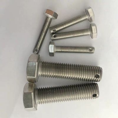 Hexbolt met gat voor Cotter Pin in het midden van het hoofd of het einde M3-M100 DIN ANSI Standard