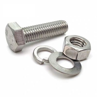 MM10-MM500 Plain Finish Hex Head Bolts Nuts en Washers van Handan DIN933 DIN931