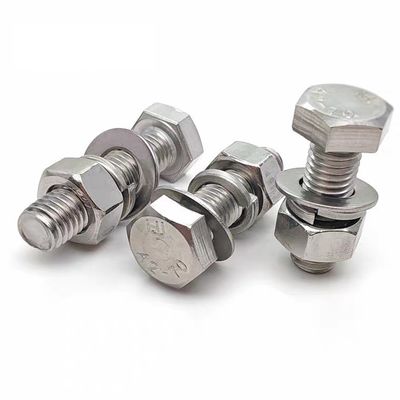 MM10-MM500 Plain Finish Hex Head Bolts Nuts en Washers van Handan DIN933 DIN931