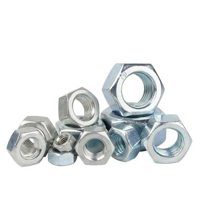 Carbon Steel DIN Standard gegalvaniseerd Wit Blauw Zink Geplatte Hex Nut met concurrerende
