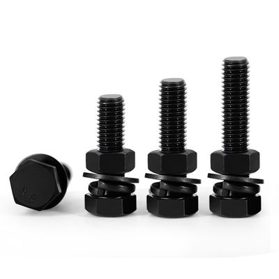 Gemaakt van hoge sterkte 8.8 Hex Bolt en Noot Washer zware Hex Bolt met zwarte afwerking