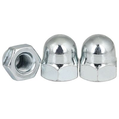 Direct leveren DIN1587 Hex Domed Cap Nuts in Nickel gegalvaniseerd Wit Blauw Zink geplatteerd
