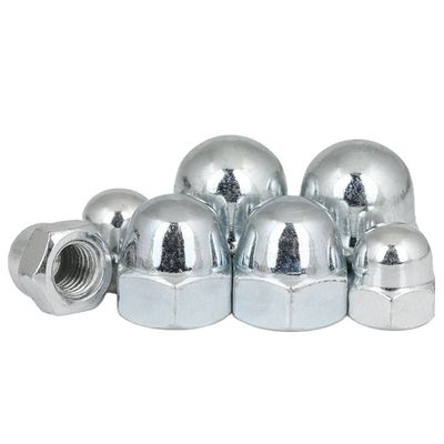 Direct leveren DIN1587 Hex Domed Cap Nuts in Nickel gegalvaniseerd Wit Blauw Zink geplatteerd