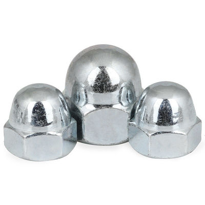 Direct leveren DIN1587 Hex Domed Cap Nuts in Nickel gegalvaniseerd Wit Blauw Zink geplatteerd