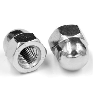 Direct leveren DIN1587 Hex Domed Cap Nuts in Nickel gegalvaniseerd Wit Blauw Zink geplatteerd