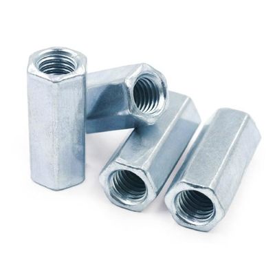 DIN Standard Plain Zinc Galvanized Hexagon Long Nut M5-120 voor verbindingsnootverbinding