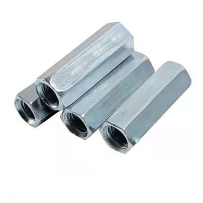 DIN Standard Plain Zinc Galvanized Hexagon Long Nut M5-120 voor verbindingsnootverbinding