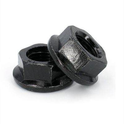 Gepolijste afwerking flensnoot DIN6923 met pakking gezaagde noot anti-slip wit gekleurd zink