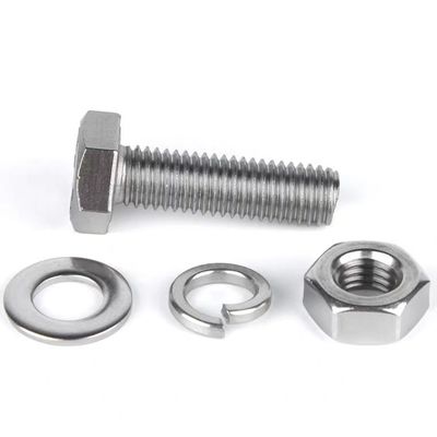 Plain Finish Roestvrij staal Hex hoofdbouten moeren wasmachines met aanpasbare opties