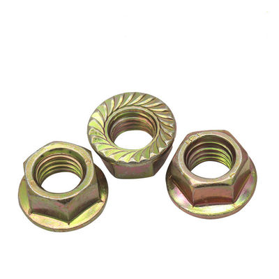 Gepolijste afwerking 304 roestvrij staal Hexagonale flensnoot met kleurzinccoating