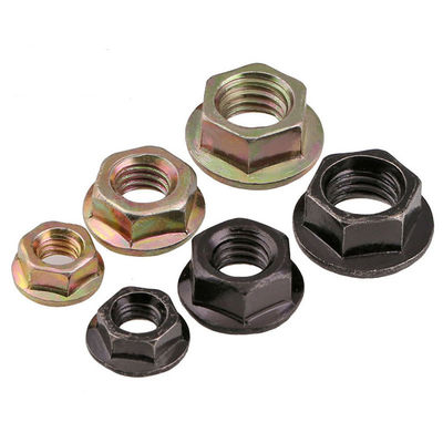 Gepolijste afwerking 304 roestvrij staal Hexagonale flensnoot met kleurzinccoating