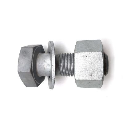 M16 HDG Hex Head Electric Bolt met Hex Nut en Washer Steel Graad 8.8/6.8 Zwarte oxide