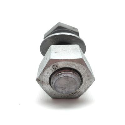 M16 HDG Hex Head Electric Bolt met Hex Nut en Washer Steel Graad 8.8/6.8 Zwarte oxide