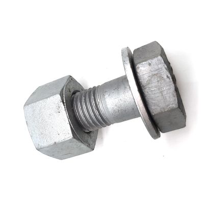 M16 HDG Hex Head Electric Bolt met Hex Nut en Washer Steel Graad 8.8/6.8 Zwarte oxide