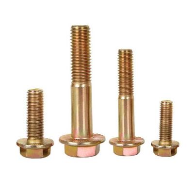 12.9 Geel Zinkbedekt DIN6921 Hex Head Flange Bolt M10 M12 M6 voor gebouwen