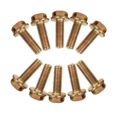 12.9 Geel Zinkbedekt DIN6921 Hex Head Flange Bolt M10 M12 M6 voor gebouwen