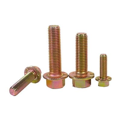 12.9 Geel Zinkbedekt DIN6921 Hex Head Flange Bolt M10 M12 M6 voor gebouwen