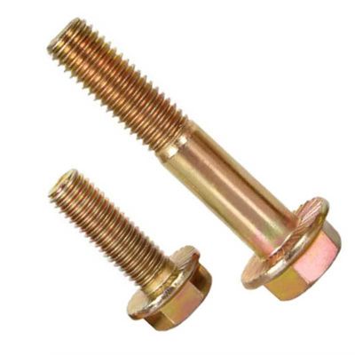 12.9 Geel Zinkbedekt DIN6921 Hex Head Flange Bolt M10 M12 M6 voor gebouwen