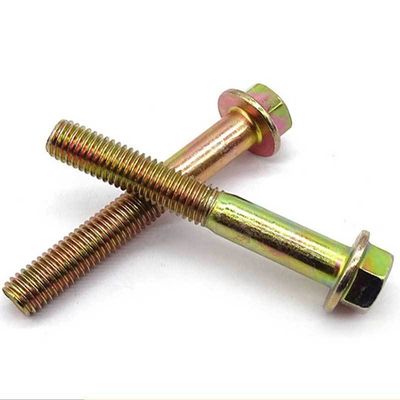 12.9 Geel Zinkbedekt DIN6921 Hex Head Flange Bolt M10 M12 M6 voor gebouwen