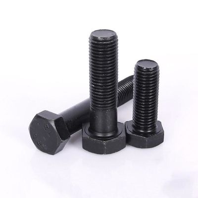Hoge sterkte koolstofstaal Hex Bolt DIN931 DIN933 8.8 10.9 12.9 Klasse met zwarte afwerking