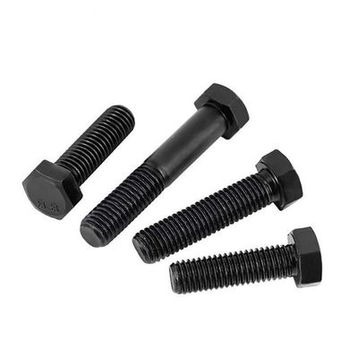 Hoge sterkte koolstofstaal Hex Bolt DIN931 DIN933 8.8 10.9 12.9 Klasse met zwarte afwerking