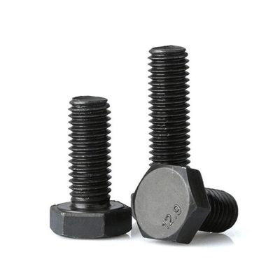 Hoge sterkte koolstofstaal Hex Bolt DIN931 DIN933 8.8 10.9 12.9 Klasse met zwarte afwerking