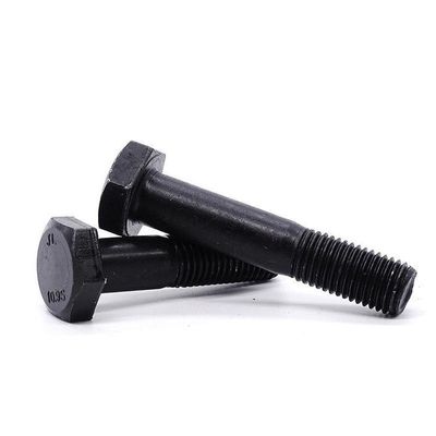 Hoge sterkte koolstofstaal Hex Bolt DIN931 DIN933 8.8 10.9 12.9 Klasse met zwarte afwerking