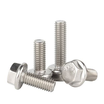 Vlekkeloos staal A2 70 A4 80 Hex Flange Bolt DIN6921 Direct leveren voor en plain afwerking