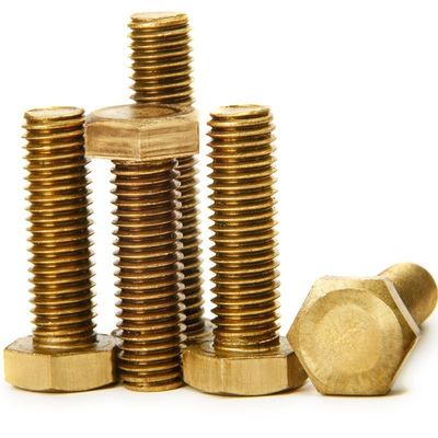 Plain Finish Messing DIN933 DIN931 Hexagon Hex Head Bolts voor de bouw